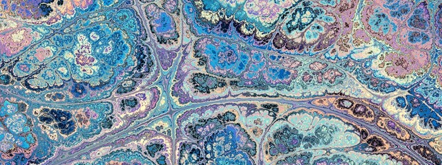 Abstract marbleized effect abstract background. Blue creative colors. Beautiful paint with the addition of gold