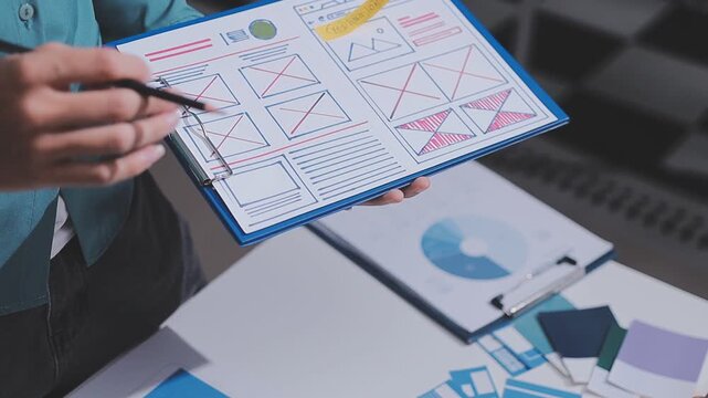 team of UI UX web designer are working together to develop mobile responsive websites. Mobile Mockup