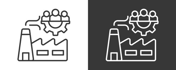 Industry Icon Set Vector Collection Isolated In Black And White