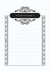 Elegant Ornamental Frame with Space for Custom Text and Line Design