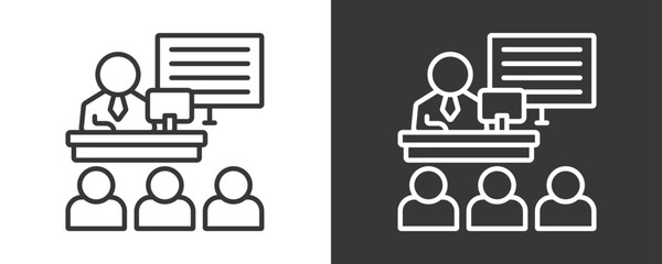 Mentorship Icon Set Vector Collection Isolated In Black And White