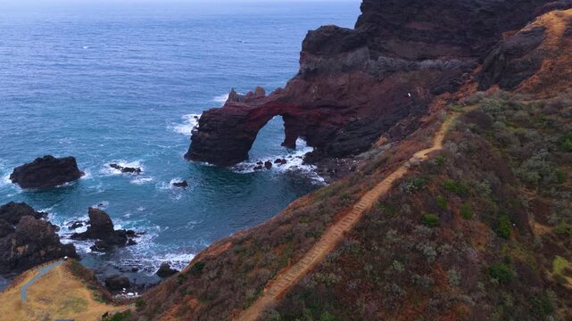 Tsutenkyo Arch, Stunning Coastline on Nishinoshima, Oki Islands Shimane Japan