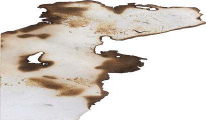 Paper's Scorched Silhouette: The aftermath of fire's dance, a textured paper reveals a compelling, scorched silhouette, a stark depiction of transformation and destruction.