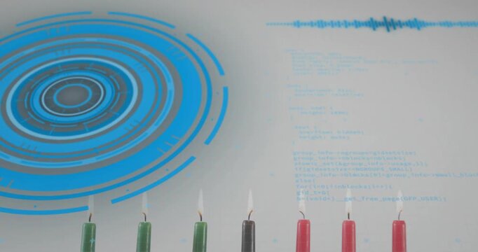 Upon row appearing code floating, candles igniting sequentially and pumpkin rolling for demo