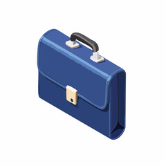 Case, briefcase, career symbol, portfolio isometric flat icon. 3d vector colorful illustration. Pictogram isolated on white background
