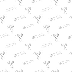 Hand drawn artist tool seamless pattern background