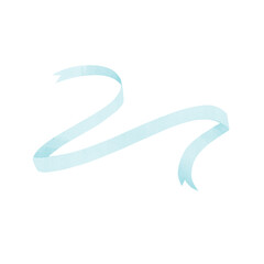 Naklejka premium Watercolor ribbon with blush curved shape on white background, elegant decorative element for invitations, packaging, branding, stationery, wedding design, greeting cards, posters and web layouts art