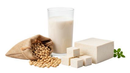 Tofu and soy ingredients presented as a clean ingredient set