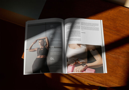 Mockup Of Customizable Magazine With Inside Pages