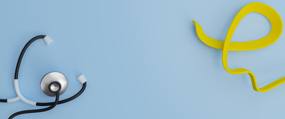 International childhood cancer day concept. Childhood cancer ribbon design. February 15. Sarcoma Awareness, bladder cancer. Leukemia cancer awareness. World Multiple Sclerosis day. 3d rendering