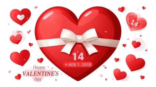 Happy valentine's day heart box