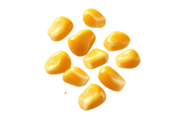 Pile of Corn Kernels on a transparent background in High Resolution