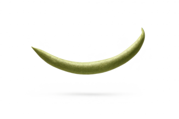 Green Curved Object with Shadow on transparent background image here.