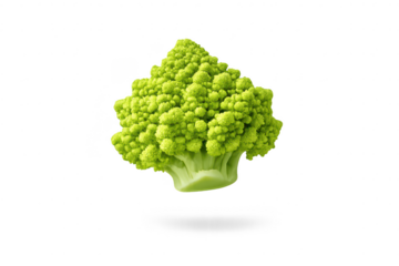 Vibrant Romanesco broccoli isolated on transparent background artwork