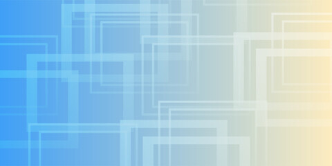 Abstract Blue to Yellow Gradient With Geometric Rectangles Background for Tech and Design