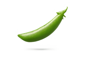 Fresh Green Pea Pod on a transparent background, Healthy Deliciousness
