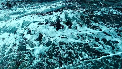 Abstract Ocean Water Motion Seen from a Moving Ferry