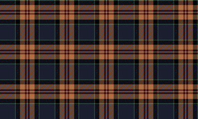 Seamless plaid fabric in navy blue, yellow, black, and green, perfect for fashion design, skirts, trousers, and clothing, adding a distinctive and unique touch to your outfit.