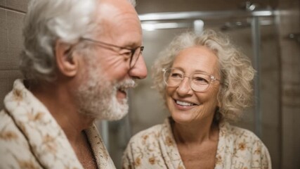 Morning Routine Together: An Elderly Couple's Bright Bonding Moment