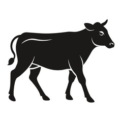 Fototapeta premium Detailed Cattle Silhouette Illustration Variation 10