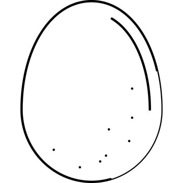 Simple Line Drawing of an Egg