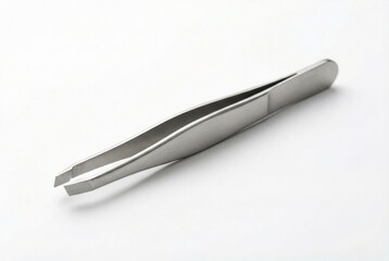 Precision stainless steel tweezers angled for detailed work on a clean white background