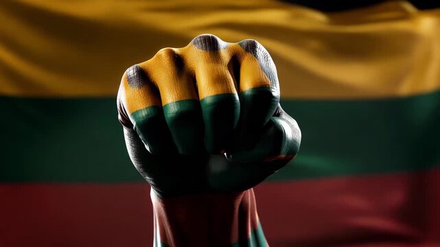 Hand Fist Symbol Pose Juneteenth And Black History Month