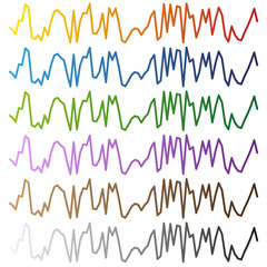 Extraordinary frequency lines. Professional vibrant Vector. Extraordinary audio signals. Dynamic equalizer systems.