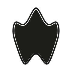 Organic abstract shape. Black silhouette element. Natural fluid Vector. Creative modern design.