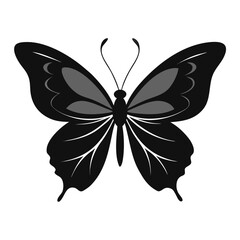 Fototapeta premium Unique artistic butterfly silhouette design variation number 22 with decorative wings