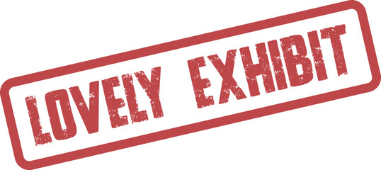 Official Lovely Exhibit event stamp for galleries and cultural showings