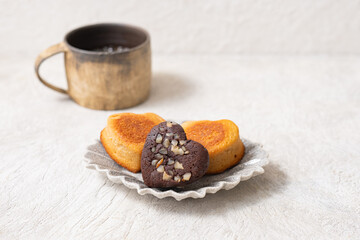 ハート型のフィナンシェ