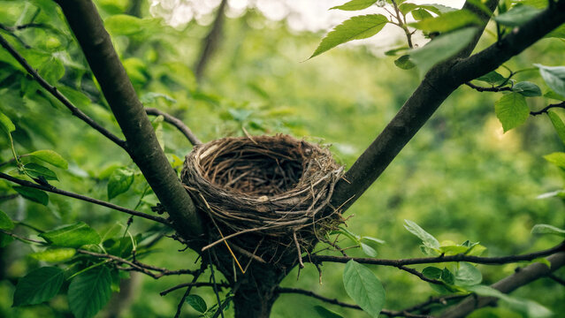 bird nest on tree