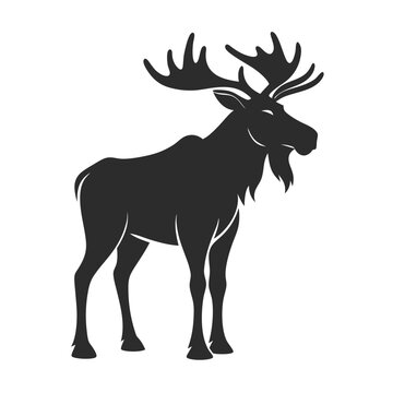 Majestic moose silhouette, a symbol of wilderness and nature's grandeur