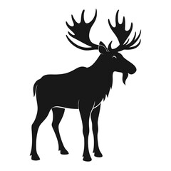 Obraz premium Wild Moose Silhouette Graphic Editable EPS Vector Illustration Set 70