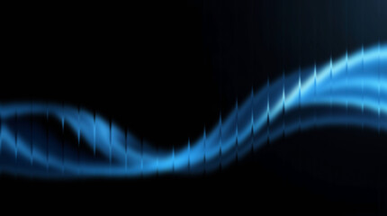 Vibrant blue light waves on dark background