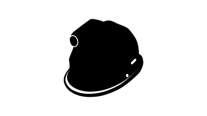 pacific helmet symbol, black isolated silhouette