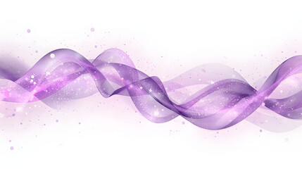 Elegant purple ribbon waves