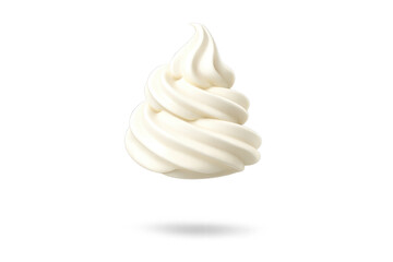 Delicious vanilla soft serve ice cream on transparent background design
