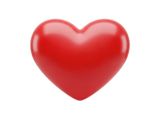 Fototapeta premium Red heart icon isolated on transparent background isolated on white background