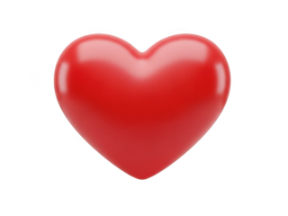 Red heart icon isolated on transparent background isolated on white background