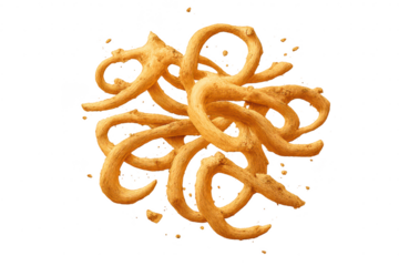 Curved roots intertwined on transparent background, knotty root system.