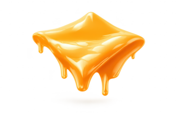 Delicious Dripping Caramel Candy on a transparent background Design Art