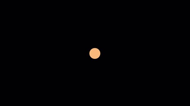 Abstract orange circle transition with warm dark center and smooth radial motion. High contrast modern animation suitable for UI transitions, technology visuals, science themes, presentations