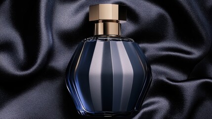 Elegant perfume bottle with matte finish and geometric design