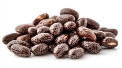 Pile of Chia Seeds Isolated on White