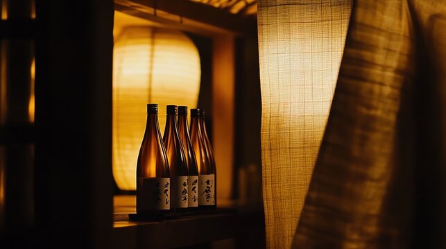 foolishness. A cozy interior with bottles on a shelf behind a curtain in warm light. bar promotions, beverage menus, designed for food & beverage menus and cafe branding, inspires menu design.