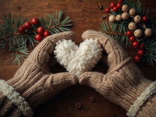 Winter Heart in Hands