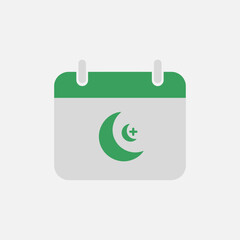 Islamic Calendar Flat Icon for Eid al-Adha