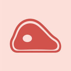 Qurban Meat Flat Icon for Eid al-Adha